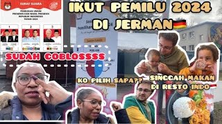 IKUT PEMILU 2024 DI BERLIN DAN SINGGAH MAKAN DI RESTO INDO [upl. by Frisse541]