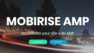 Free AMP Themes and Templates  Mobirise AMP [upl. by Nila]