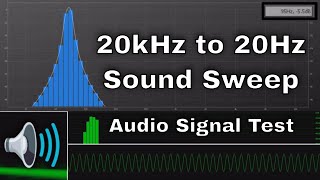 20kHz to 20Hz Frequency Sweep  Audio Signal Test  Human Audible Spectra [upl. by Inverson614]