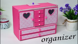 How to make a cute cardboard organizer and matchboxes  The best of waste [upl. by Aya]