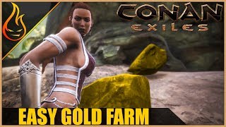 Easy Gold Farm Conan Exiles 2018 Beginner Tips [upl. by Arney]