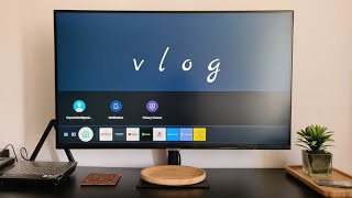 Vlog  Unboxing Samsung Smart Monitor M5 [upl. by Augustin]