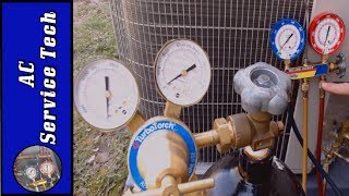 HVAC Pressure Testing Procedure for Air Conditioners Step By Step [upl. by Alul]