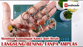 MEMBUAT SOUVENIR GANTUNGAN KUNCI RESIN DAN BUNGA KERING [upl. by Adialeda]