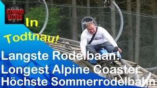 Langste Rodelbaan HasenhornCoaster Onride Todtnau Germany [upl. by Aiyt]