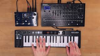 Meris Mercury X Sound Demo no talking with Roland SH4d Synth [upl. by Cyndie]