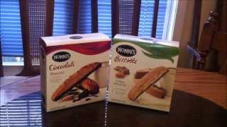 Nonnis Biscotti Cioccolati VS Toffee Almond Review [upl. by Mommy]