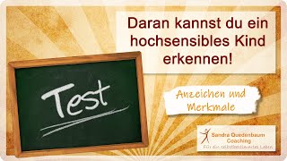 🦋 Test  Hochsensible Kinder HSK erkennen [upl. by Nabal769]