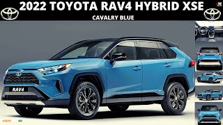 2022 Toyota RAV4 Hybrid  XSE Cavalry Blue  Features amp Specs [upl. by Arlynne]