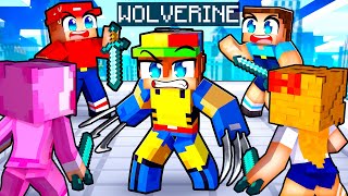 HUNTERS vs WOLVERINE SPEEDRUNNER in Minecraft [upl. by Galven]