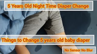 How to Change 5 years old Baby Dirty Diaper Without Disrupting Sleep [upl. by Datha]