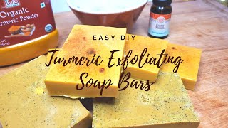 DIY Turmeric Exfoliating Soap Bright Clear Acne Free Skin Only 3 Ingredients [upl. by Ained291]