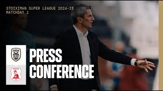 Press Conference PAOK FC Vs Panserraikos – Live PAOK TV [upl. by Esiralc893]