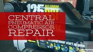 Harbor Freight  Central Pneumatic Compressor Repair [upl. by Notloc]