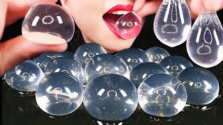 ASMR EDIBLE WATER BOTTLE NO PLASTIC HOW TO MAKE WATER BOTTLE FOOD GIANT POPPING BOBA EATING SOUNDS [upl. by Htebazle320]