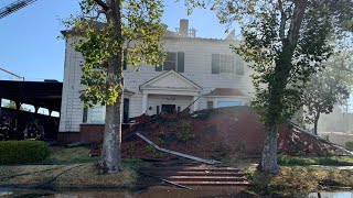 Smoke explosion blows roof off historic Modesto chapel [upl. by Delila]