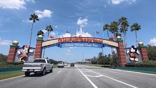 Walt Disney World Driving Down World Drive to the Magic Kingdom [upl. by Anoval141]