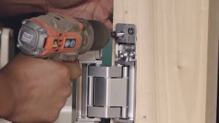 Installing Sugatsune Hidden Door Hinges shorts [upl. by Ayojal]