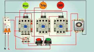 Auto Star Delta Starter Control Circuit  Electrical Control Wiring [upl. by Oikim]