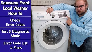 Samsung Front Load Washer Error Codes and Test Mode  How to Troubleshoot a Samsung WF42H Washer [upl. by Courcy]