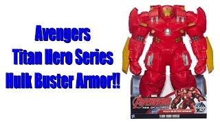 Avengers Titan Hero Series Iron Mans Hulk Buster Armor Review [upl. by Ettevad557]