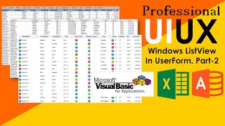 VBA UI UX13 How to add and use Powerful ListView Control in Excel UserForm Part2 [upl. by Feirahs529]