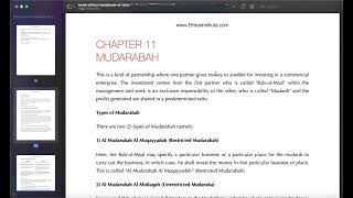 Islamic Banking and Finance Lecture 8 Spring 22 Chapter 11 MUDARABAH [upl. by Anekahs]