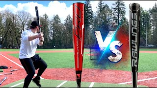 QUATRO PRO vs VELO ACP  Showdown of the Lightest BBCOR Bats  Rawlings BBCOR Baseball Bat Review [upl. by Atsiuqal426]