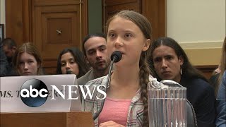 Teen activist Greta Thunberg urges US lawmakers to ‘listen to the scientists’ l ABC News [upl. by Cavit966]