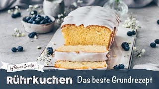 Veganer Rührkuchen ohne Ei Grundrezept saftig einfach lecker [upl. by Miquela]