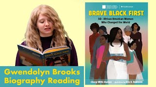 Gwendolyn Brooks Biography Reading from quotBrave Black Firstquot by Cheryl Hudson  Black History Month [upl. by Hoxsie132]