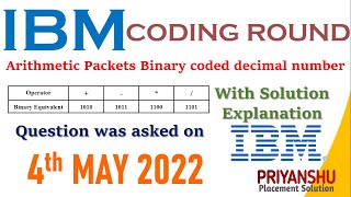 IBM Coding Question 4th May 2022  ibm coding questions for associate system engineer  IBM Coding [upl. by Elleinnod]