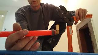 Bathroom Renovation Video 12  Freestanding Bathtub Plumbing using Pex [upl. by Fesuy]