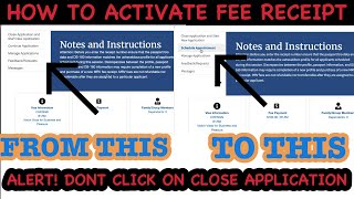 📌 HACK  How to Activate Fee Receipts in New CGI portal  Dont click on Close Application📌 [upl. by Akinej539]