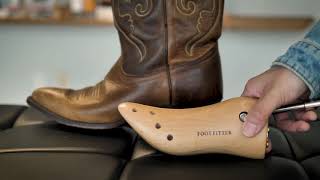 FootFitter Premium Professional Western Cowboy Boot Stretcher [upl. by Nomal]