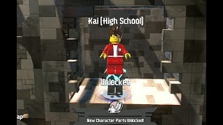 Lego Ninjago Movie Video Game Skin Locations Lloyd High SchoolJay High School Jay Classic [upl. by Bum970]