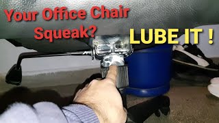 How to Fix a Squeaky Office Chair Part 2 Lubricating the inside of the cylinder piston [upl. by Sarita]