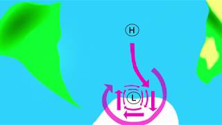 Atmospheric circulation around low and highpressure areas explained [upl. by Giddings]