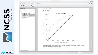 ROC Curves and Cutoff Analysis in NCSS [upl. by Adabel370]