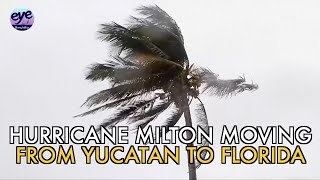 Hurricane Milton strengthens threatens to impact Yucatan in Mexico amp Florida in the US [upl. by Namyw]