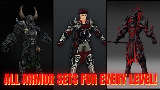 AQ3D All Armor Sets For EVERY Level Up To Level 35 AdventureQuest 3D [upl. by Joanne]