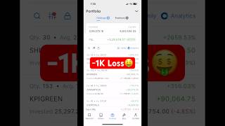 Long Term Investment Zerodha Live Portfolio  Kpi green share latest news  shorts ytshorts [upl. by Mannie331]