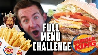 THE quotSUPERCHARGEDquot BURGER KING MENU CHALLENGE [upl. by Chaffinch]