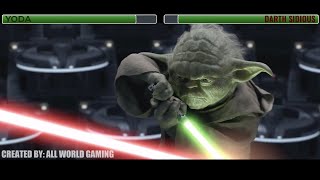 Yoda Vs Darth Sidious With Healthbars  3K Subscribers Special [upl. by Tandie]