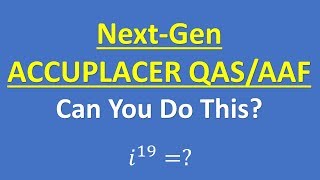 ACCUPLACER NextGeneration ADVANCE MATH QAS  AAF – Practice Problem Complex Numbers [upl. by Groh]