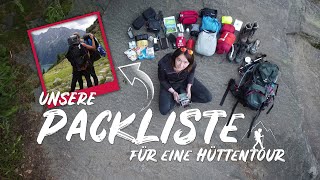 Packliste amp Ausrüstung Hüttenwanderung  Alpenüberquerung Traumpfad München – Venedig [upl. by Auqinihs738]