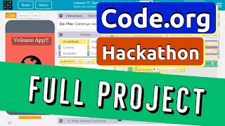 Codeorg Hackathon Project Beginner App Tutorial  Lists Filtering Volcanoes and Fun  Unit 6 CSP [upl. by Eliath951]