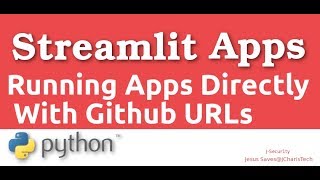 Running Streamlit Apps Directly with Github URLs [upl. by Ahseined]