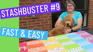 🎉👌 FAST amp EASY BEGINNER QUILT STASHBUSTER 9  FREE PATTERN [upl. by Kryska]