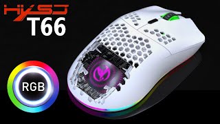 HXSJ T66 Wireless Honeycomb RGB Gaming Mouse REVIEW [upl. by Dyol]